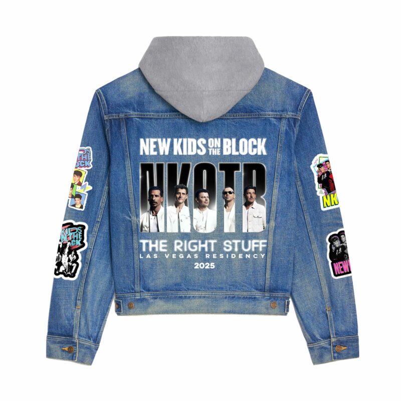 NKOTB Hooded Denim Jacket NTH3164NVH - Image 3