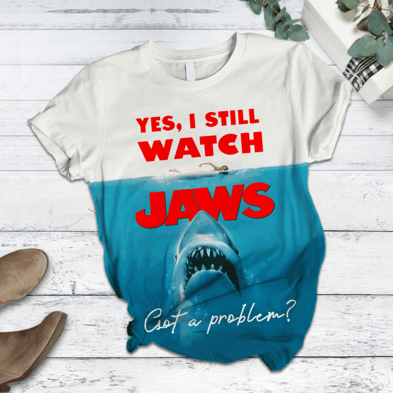 Jaws Set Short Sleeve T-shirt & Long pants Pajamas NTH250526142555 - Image 2