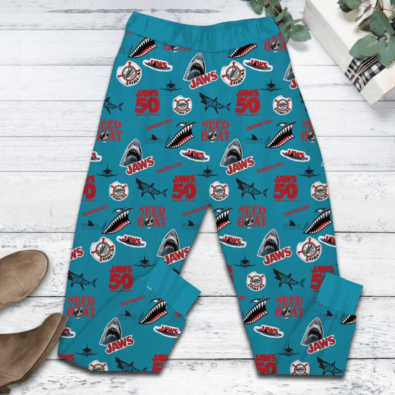 Jaws Set Short Sleeve T-shirt & Long pants Pajamas NTH250526142555 - Image 3