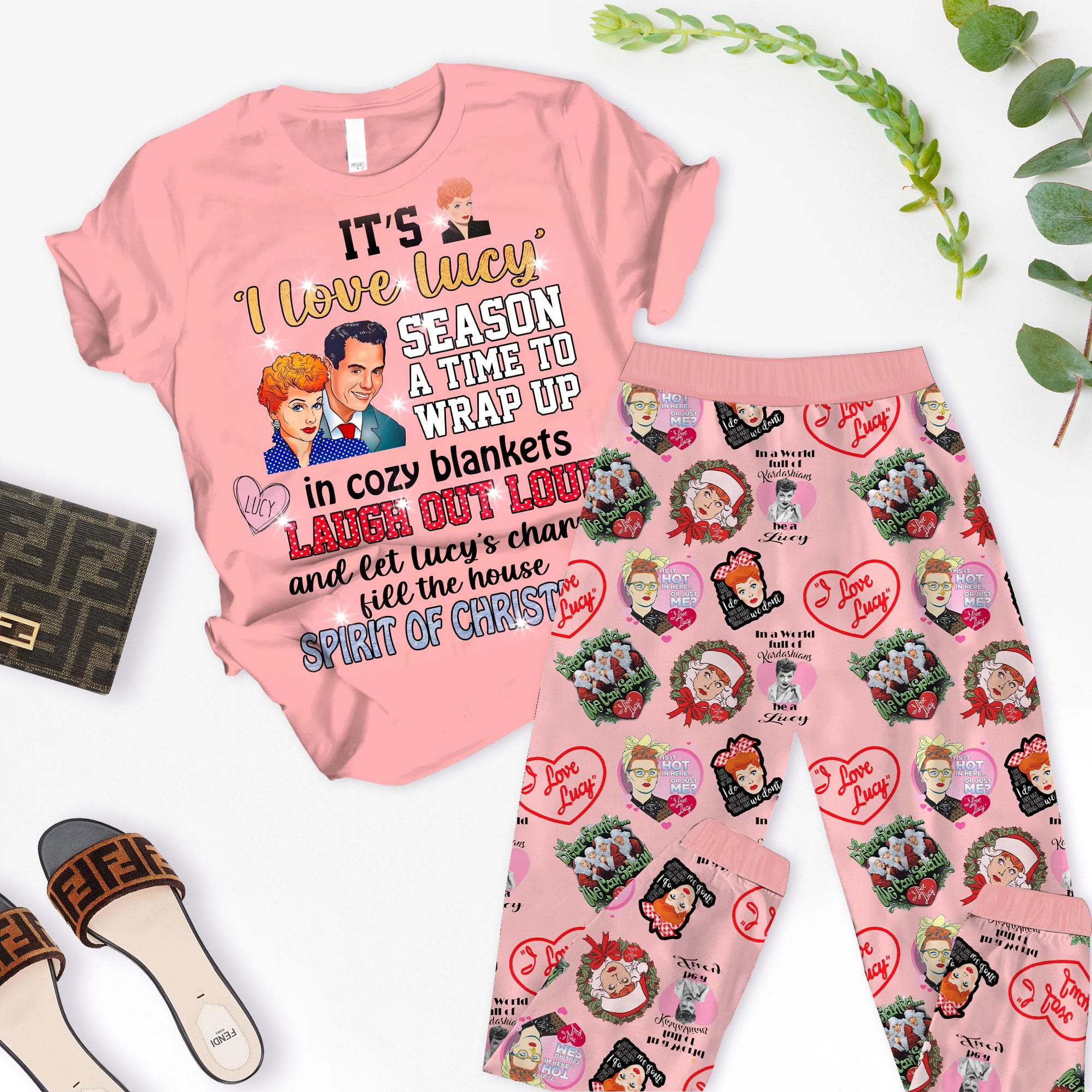 LUCY Set Short Sleeve T-shirt & Long pants Pajamas NTH1498LQM