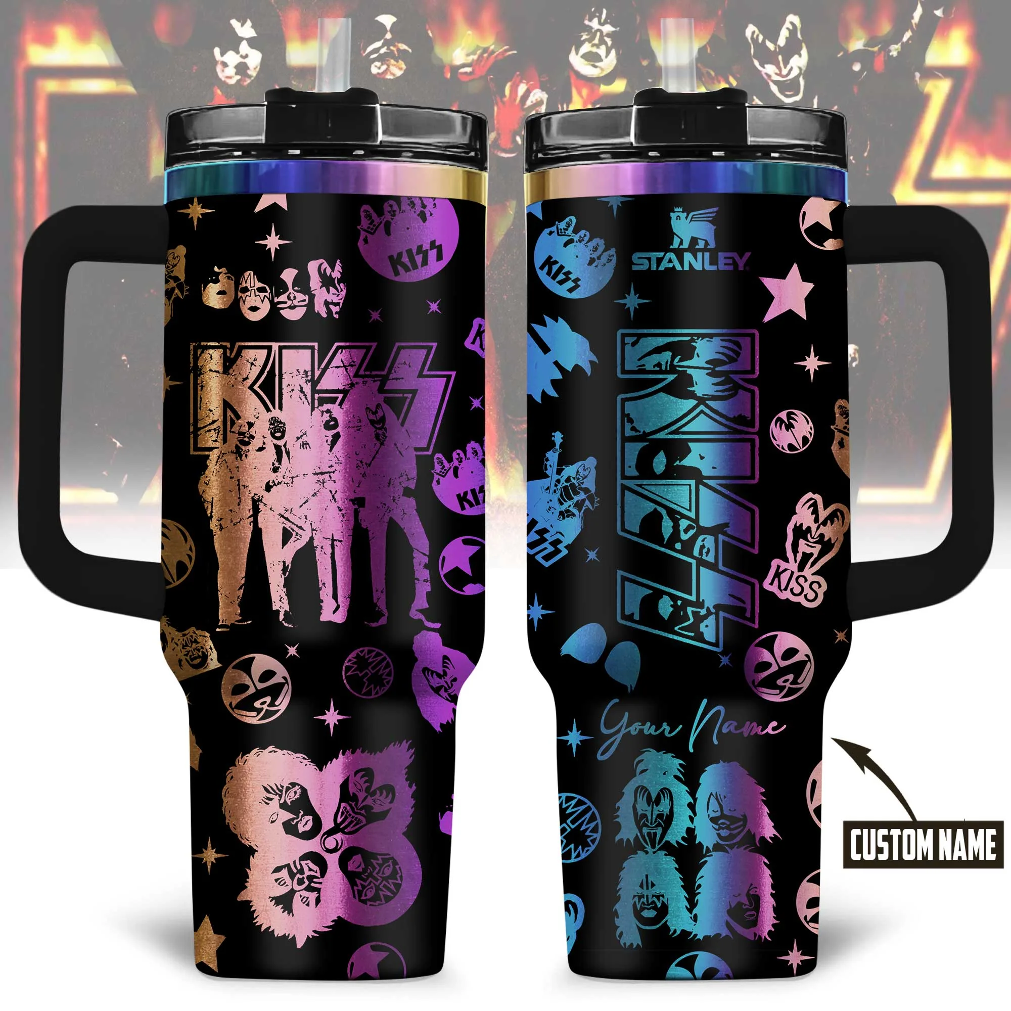 KISS Laser-Engraved Stanley Tumbler 40oz NTH3914LTT