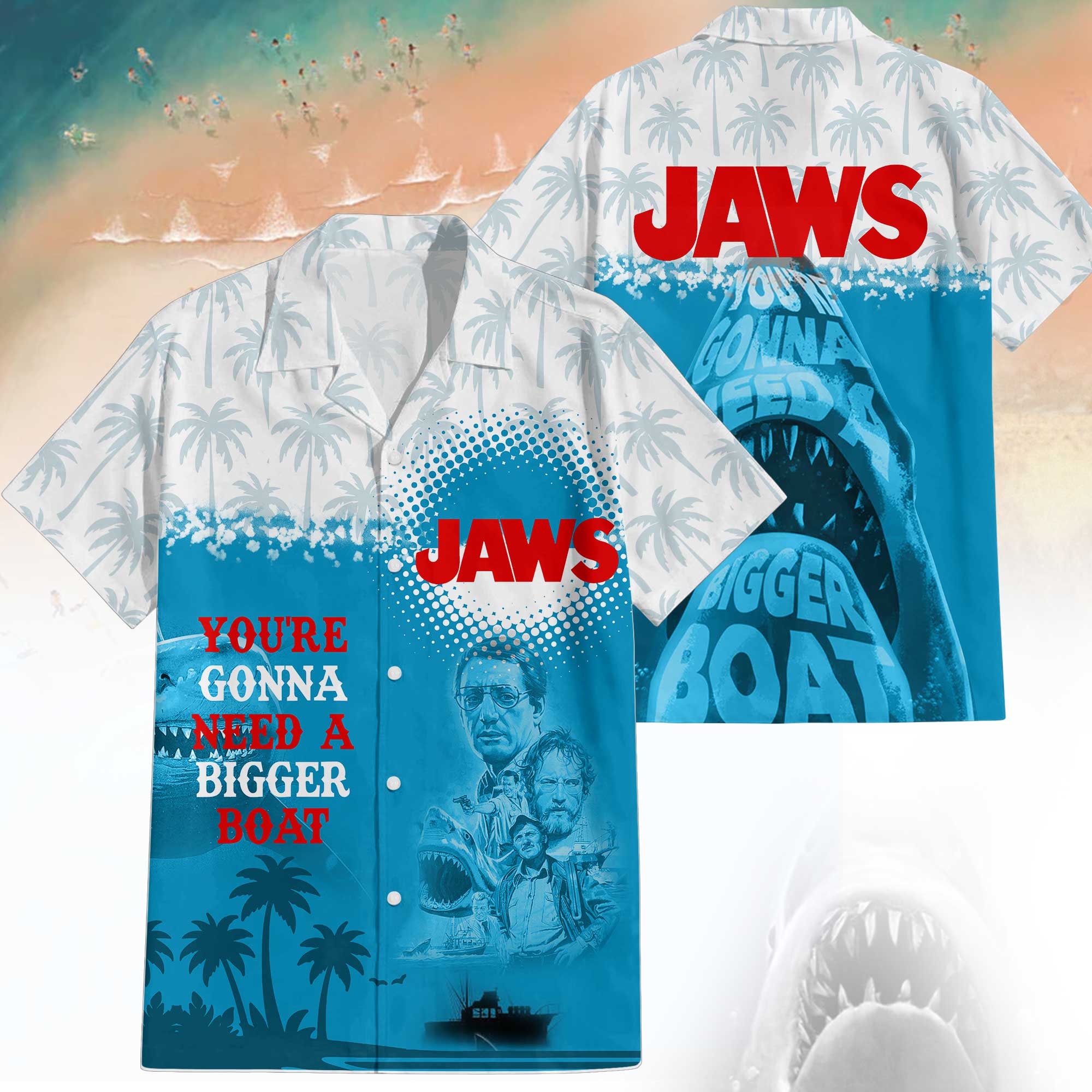 JAWS Hawaiian Shirt NTH4381LTT