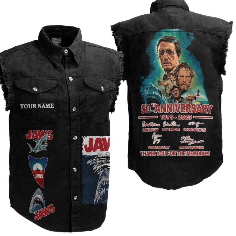 JAWS Sleeveless Cut Off Jacket NTH4502LTT - Image 2