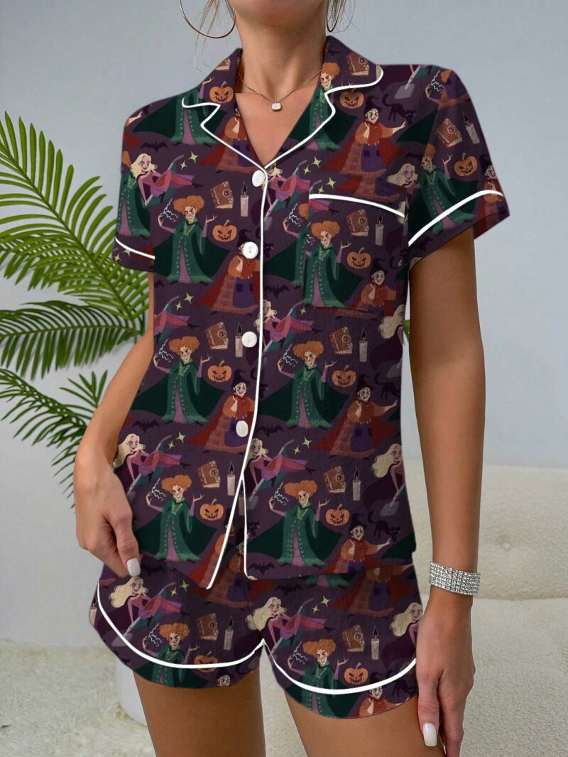 HCPC Set Button Down Long Satin Pajamas PUN4857NVH - Image 2