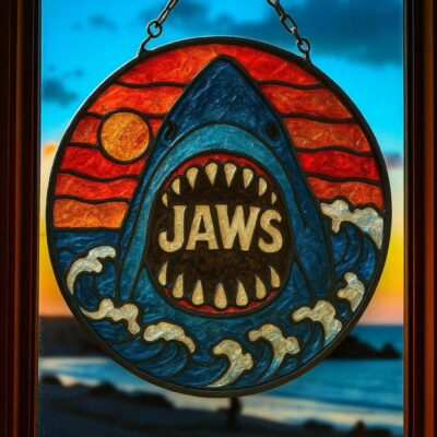 JAWS Glass Suncatcher PUN4937NVH