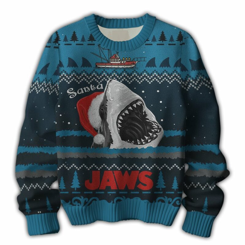 JAWS Ugly Sweater TKC6383NVH - Image 3