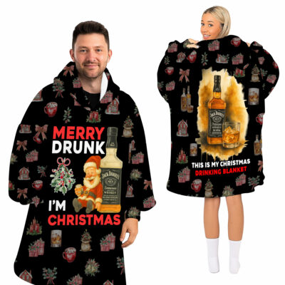 Merry Drunk I'm Christmas JKDN Blanket Hoodie NHL5623NVH