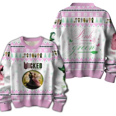 Pink Goes Good With Green WICK Ugly Sweater NHL5979NVH