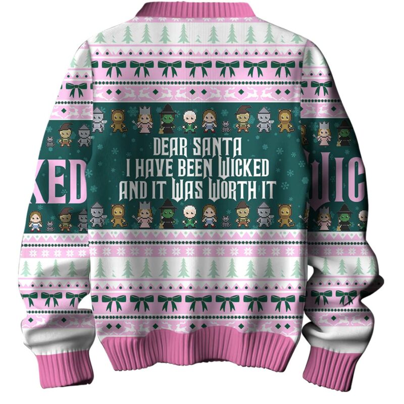Dear Santa, I've Been Wicked WICK Ugly Sweater NHL5980LTT - Image 2