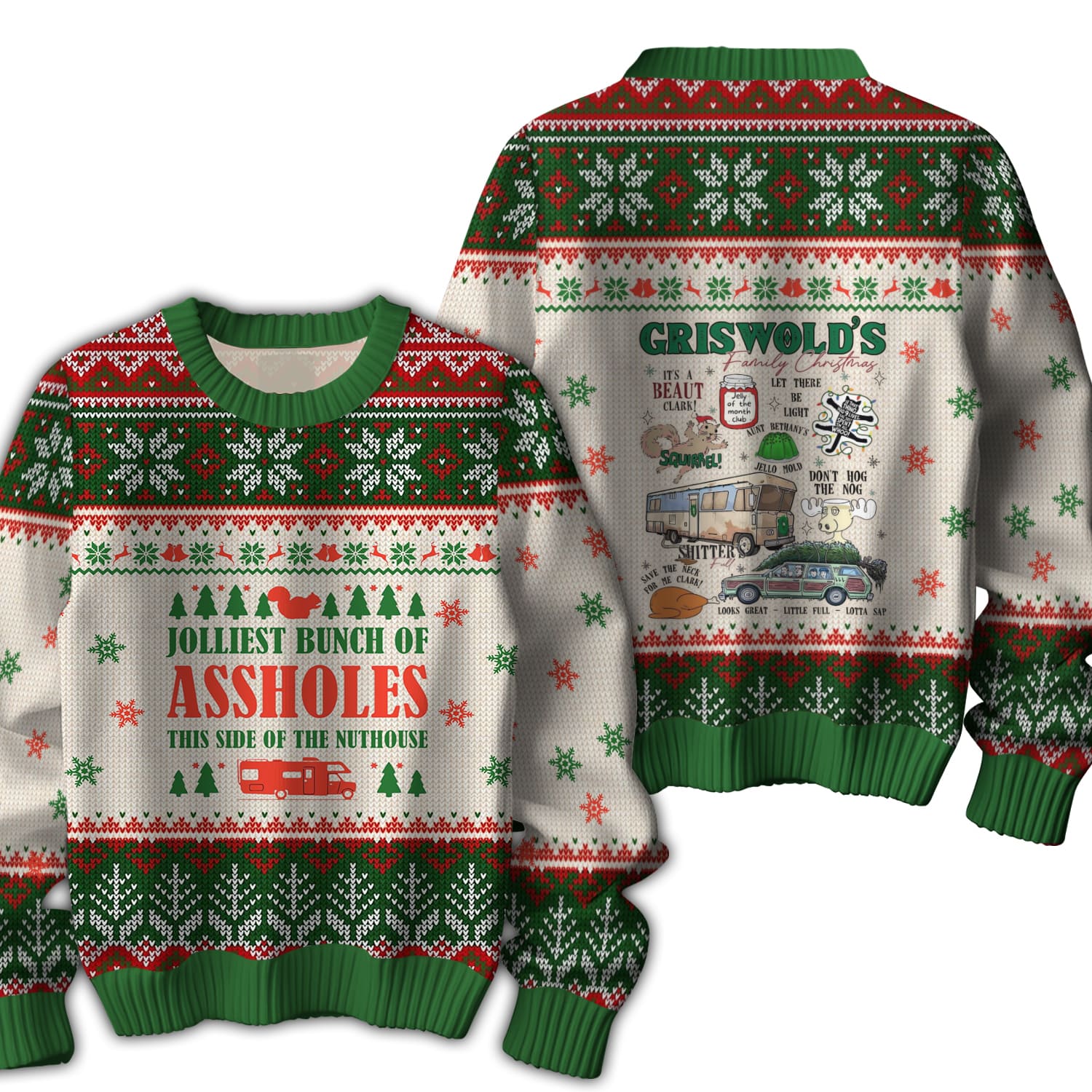 Jolliest Bunch Of Assholes NLCV Ugly Sweater NHL5983NVH